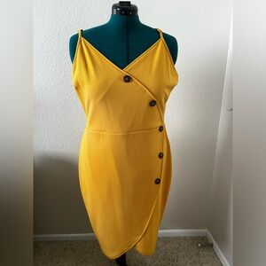 Mustard midi dress